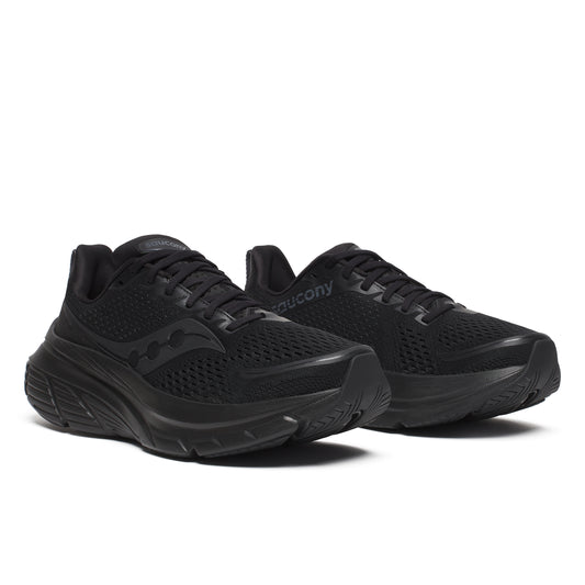 Saucony Men Guide 17 Running Shoes  Pwrrun+ Black/Black