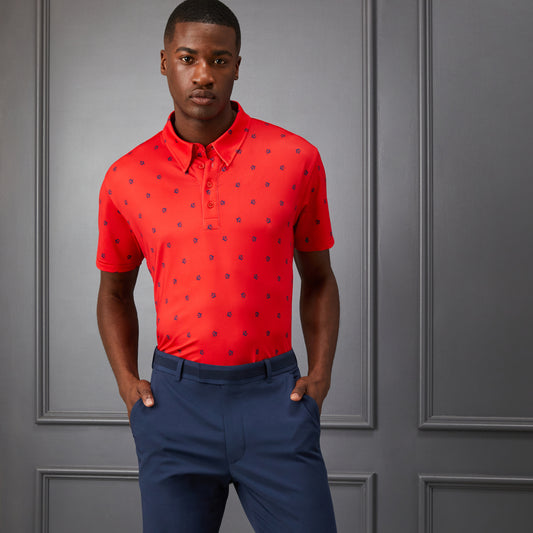 GFORE MEN MINI G BUTTON DOWN POLO T-SHIRT