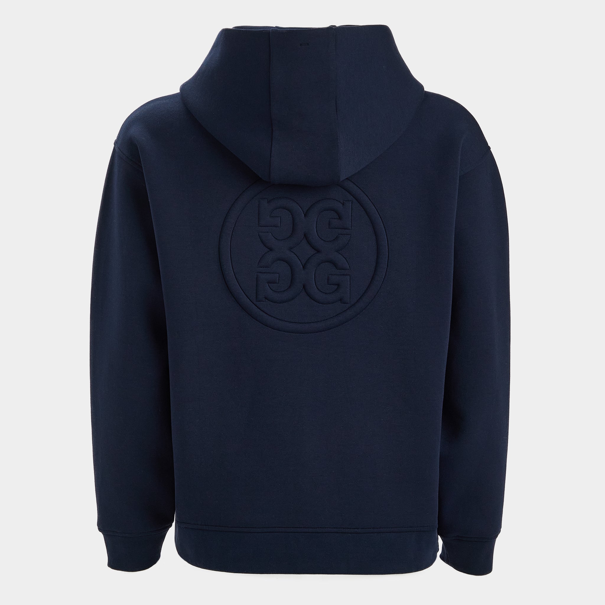 GFORE MEN DOUBLE FACE HOODIE WITH EMBROIDERED BACK LOGO