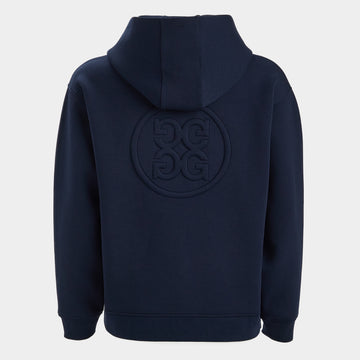 GFORE MEN DOUBLE FACE HOODIE WITH EMBROIDERED BACK LOGO