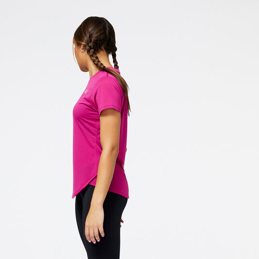 New Balance Pink Woman's Tshirt-WT23222