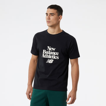 New Balance Black Man's Tshirt-MT23574