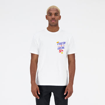 New Balance White Man's Tshirt-MT31521