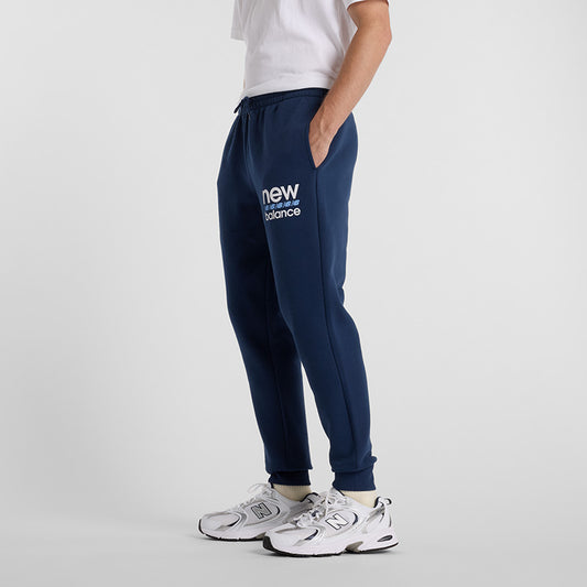 New Balance Navy Blue Man's Trackpant-MP51940