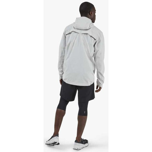 ON Men White Polyester Blend Hoodie Anorak