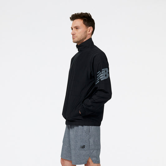 New Balance Black Man's Windcheater Jacket-MJ31010