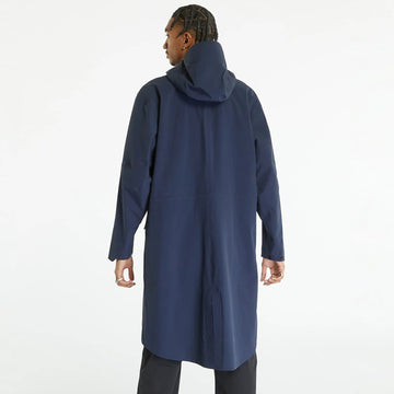 ON Men Navy Polyester Blend Hooded Parka Coat Parka Coat