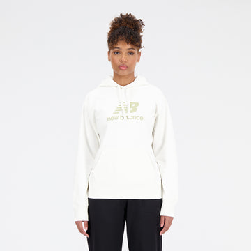 New Balance White Woman's Hoodie-WT31533