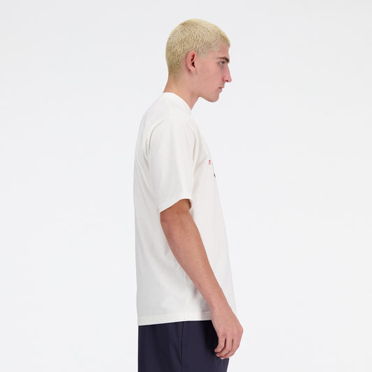 New Balance White Man's Tshirt-MT33558