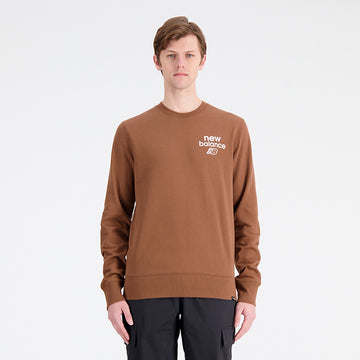 New Balance Brown Man's Sweatshirt-MT33535