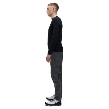 ON Men Black Polyester Blend Running Pant