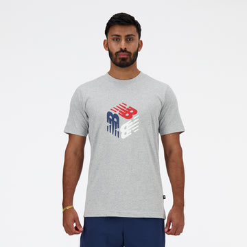 New Balance Grey Man's Tshirt-MT41907