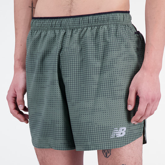 New Balance Olive Man's Shorts-MS21269