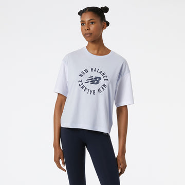 New Balance White Woman's Shorts-WT21800