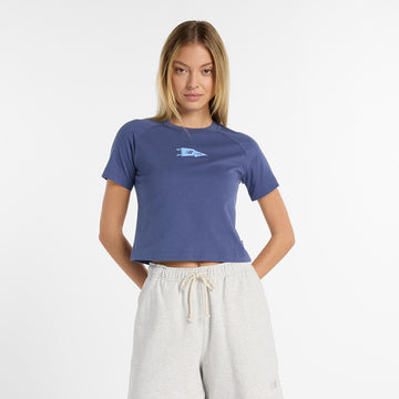 New Balance Blue Woman's Tshirt-WT51918