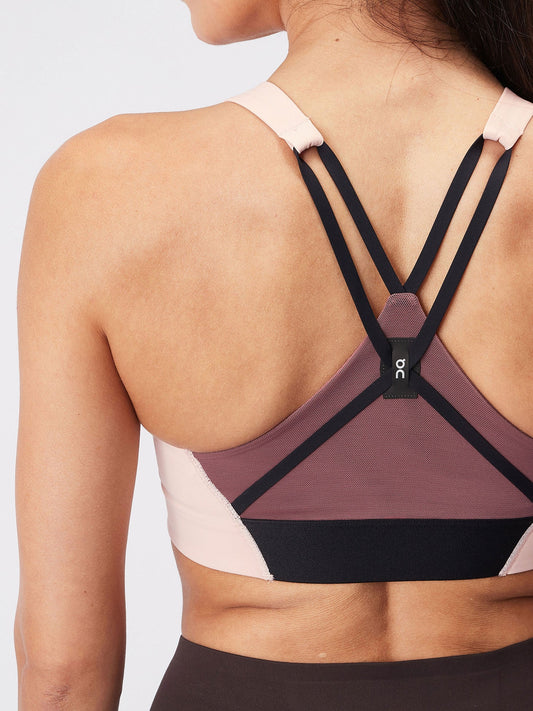 ON Women Cherry Red Poly Elastane Sports Bra