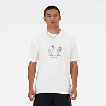 New Balance White Man's Tshirt-MT41591