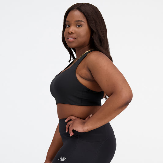 New Balance Black Woman's Sports Bra-WB01032