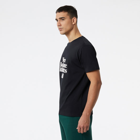 New Balance Black Man's Tshirt-MT23574