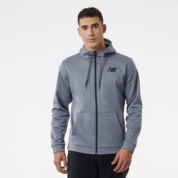 New Balance Grey Man's Hoodie-MJ23020