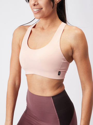 ON Women Cherry Red Poly Elastane Sports Bra