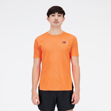 New Balance Orange Man's Tshirt-MT23281