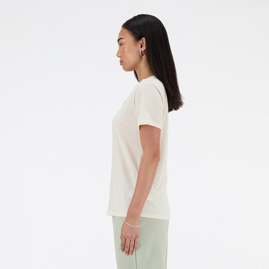 New Balance Beige Woman's Tshirt-WT41190