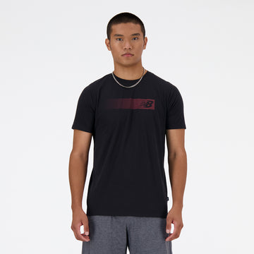 New Balance Black Man's Tshirt-MT41071