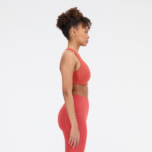 New Balance Orange Woman's Sports Bra-WB11044