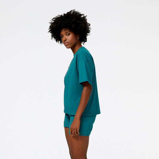 New Balance Green Woman's Tshirt-WT31505