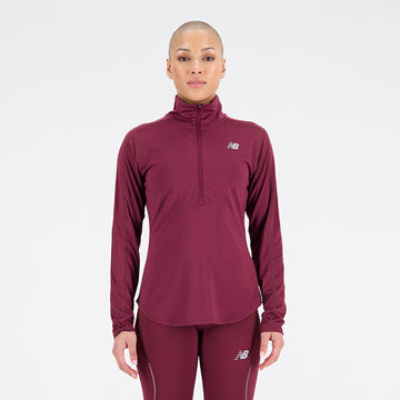 New Balance Women's Nb Burgundy L/S Top